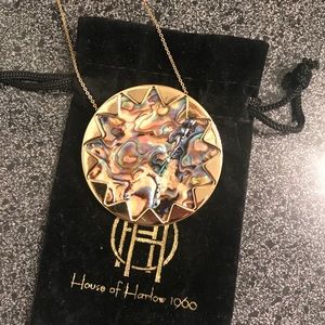 House of Harlow 1960 - Abalone Sunburst Necklace